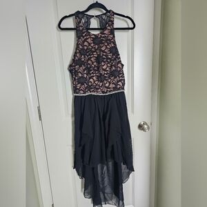 City Studio Black and Cream Dress